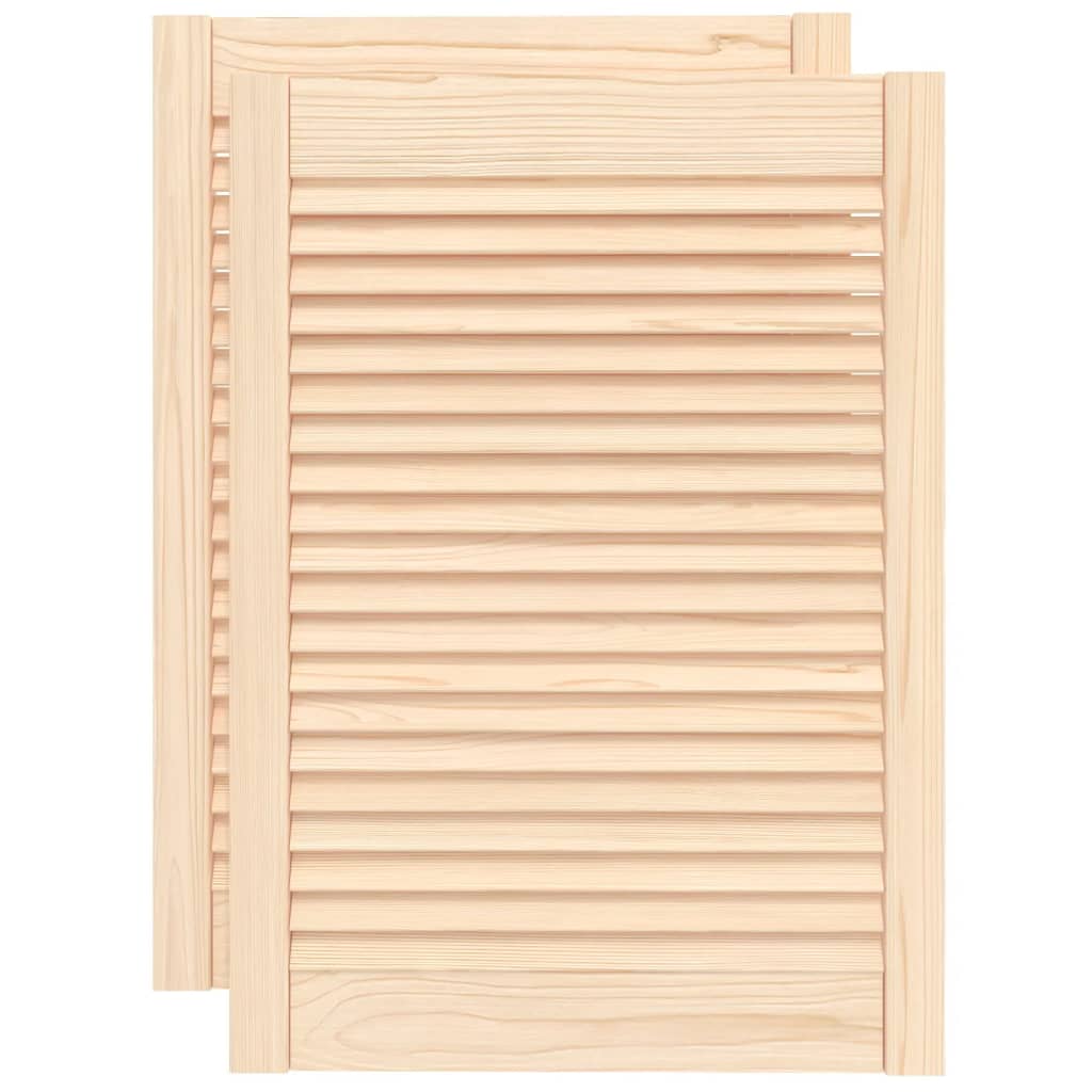 Portes d'armoires Vidaxl avec des lattes 2 PCS 69x49.4 cm Pine solide