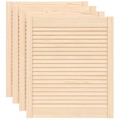 Portes d'armoires Vidaxl avec des lattes 4 PCS 69x59.4 cm Pine solide