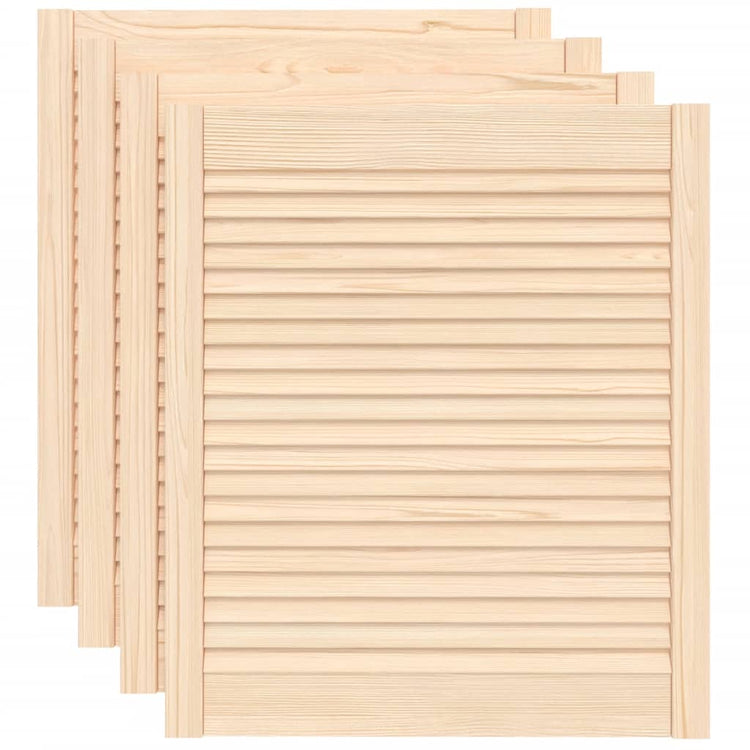 Portes d'armoires Vidaxl avec des lattes 4 PCS 69x59.4 cm Pine solide