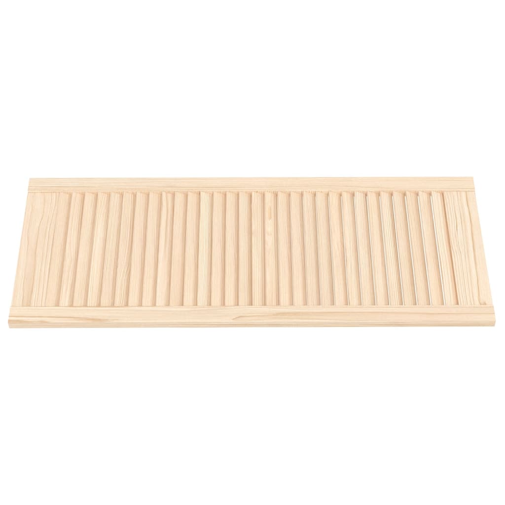 Portes de placard Vidaxl avec des lattes 2 pcs 99.3x39.4 cm Pine solide