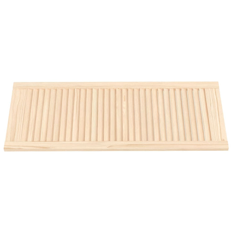 Portes de placard Vidaxl avec des lattes 2 pcs 99.3x39.4 cm Pine solide