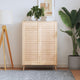 Portes de placard Vidaxl avec des lattes 2 pcs 99.3x39.4 cm Pine solide