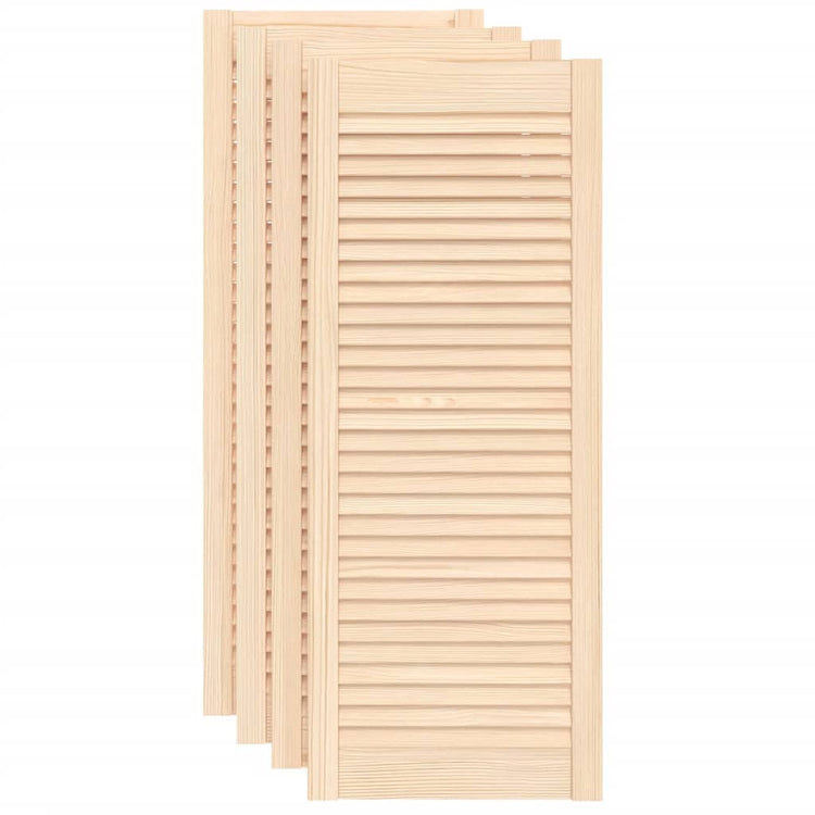 Portes de placard Vidaxl avec des lattes 4 pcs 99.3x39.4 cm Pine solide