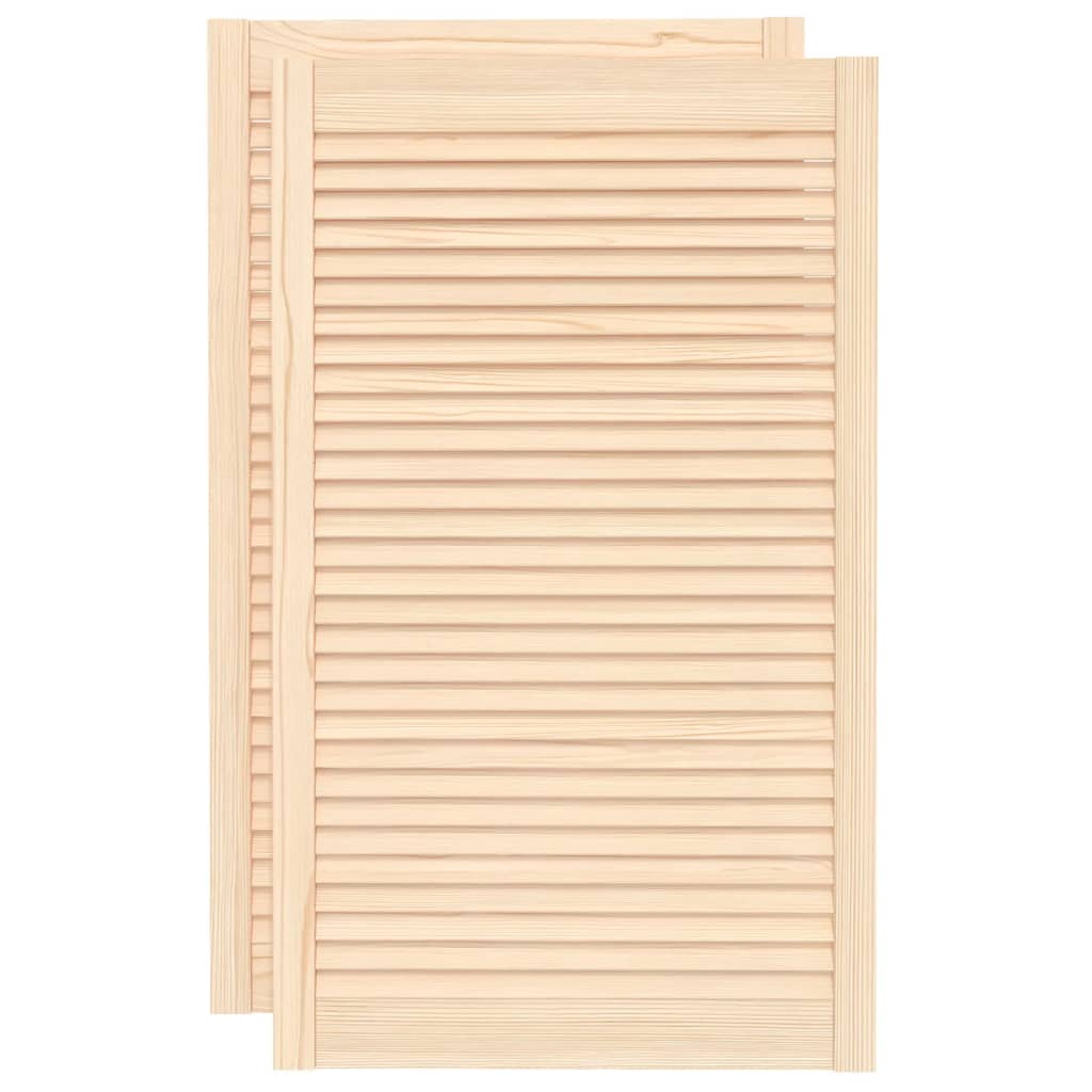 Portes d'armoires Vidaxl avec des lattes 2 pcs 99.3x59.4 cm Pine solide