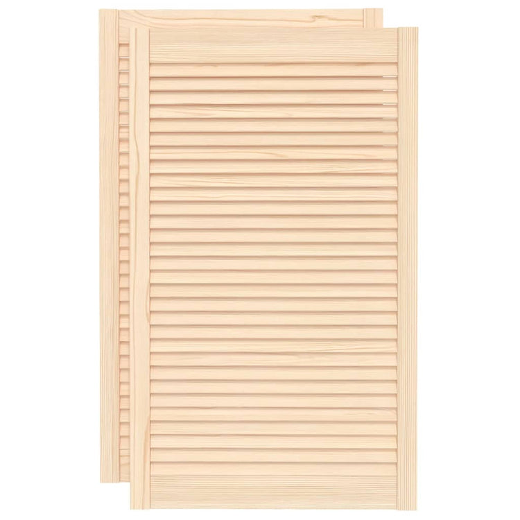 Portes d'armoires Vidaxl avec des lattes 2 pcs 99.3x59.4 cm Pine solide
