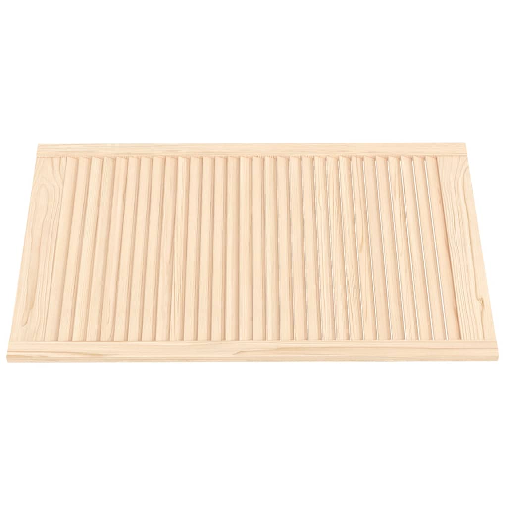 Portes d'armoires Vidaxl avec des lattes 2 pcs 99.3x59.4 cm Pine solide