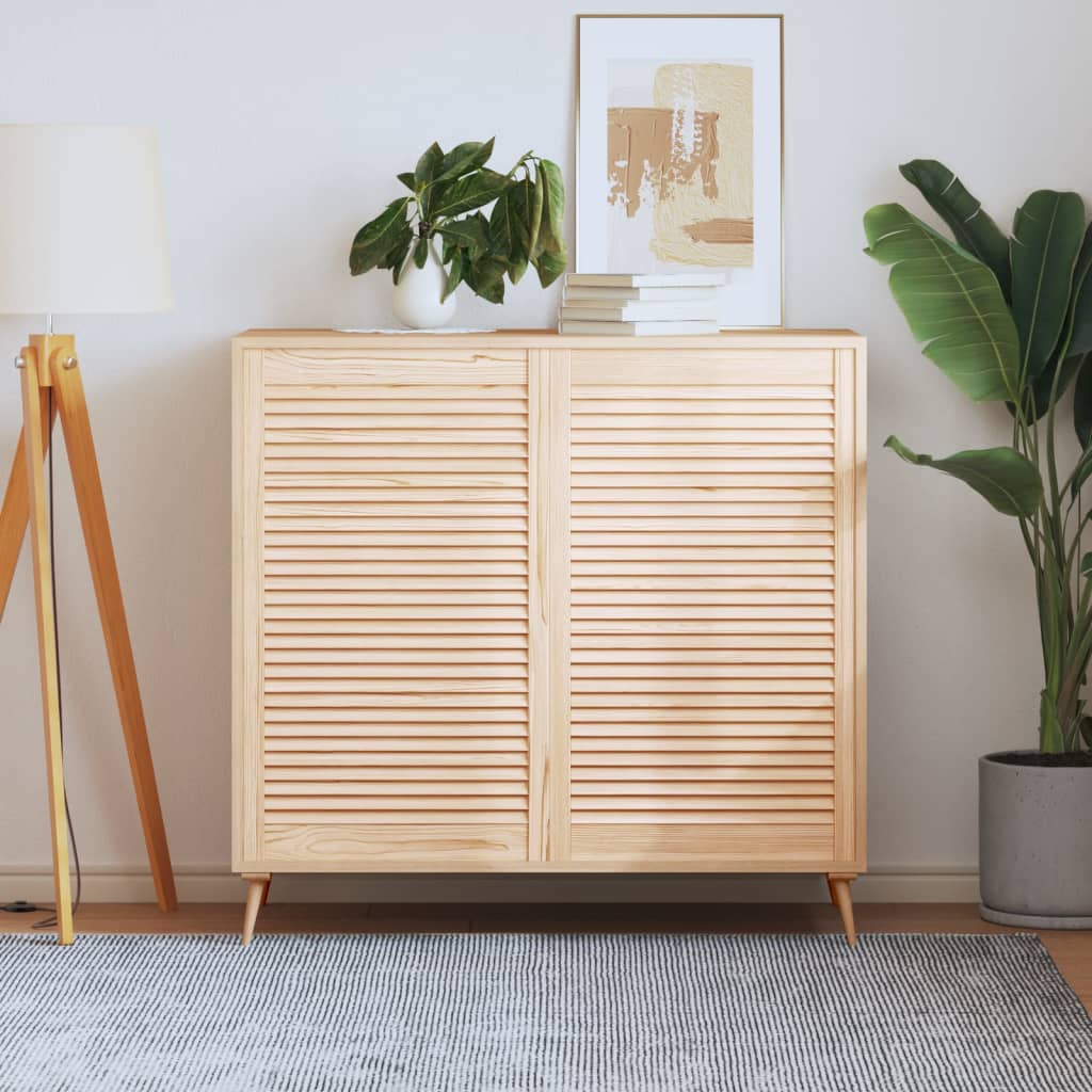 Portes d'armoires Vidaxl avec des lattes 2 pcs 99.3x59.4 cm Pine solide