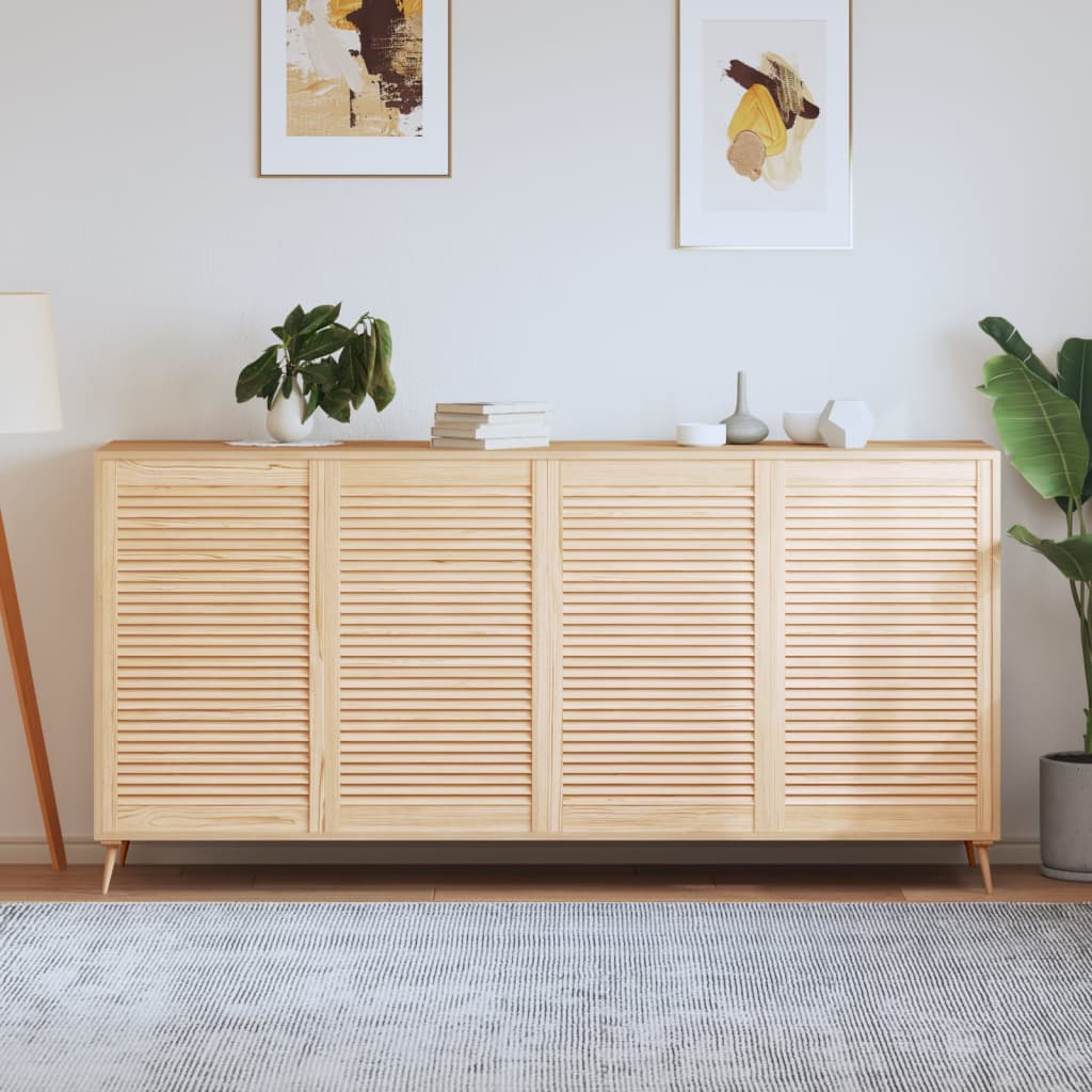 Portes d'armoires Vidaxl avec des lattes 4 PC 99.3x59.4 cm Pine solide