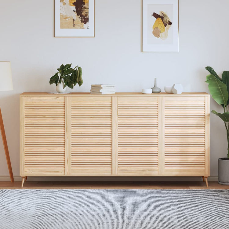 Portes d'armoires Vidaxl avec des lattes 4 PC 99.3x59.4 cm Pine solide
