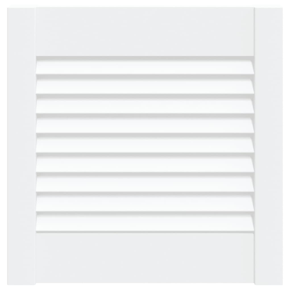 Porte d'armoire Vidaxl avec lattes 39.5x39.4 cm Pine solide blanc