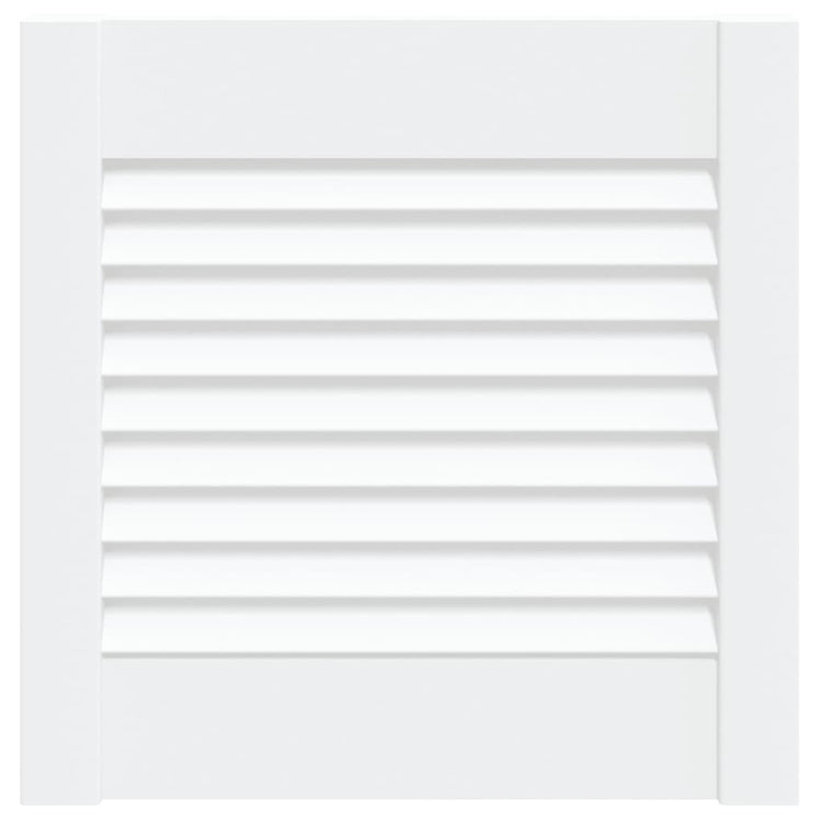 Porte d'armoire Vidaxl avec lattes 39.5x39.4 cm Pine solide blanc