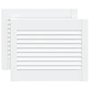Portes d'armoire Vidaxl avec des lattes 2 pcs 39.5x49.4 cm Bois de pin blanc