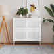 Portes d'armoire Vidaxl avec lattes 4 st 39.5x49.4 cm Bois de pin blanc