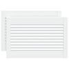 Portes d'armoire Vidaxl avec des lattes 2 pcs 39.5x59.4 cm Bois de pin blanc