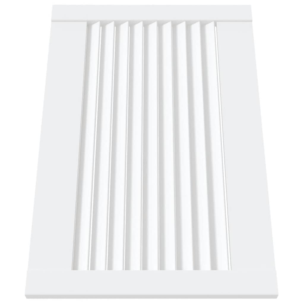 Portes d'armoire Vidaxl avec des lattes 2 pcs 39.5x59.4 cm Bois de pin blanc