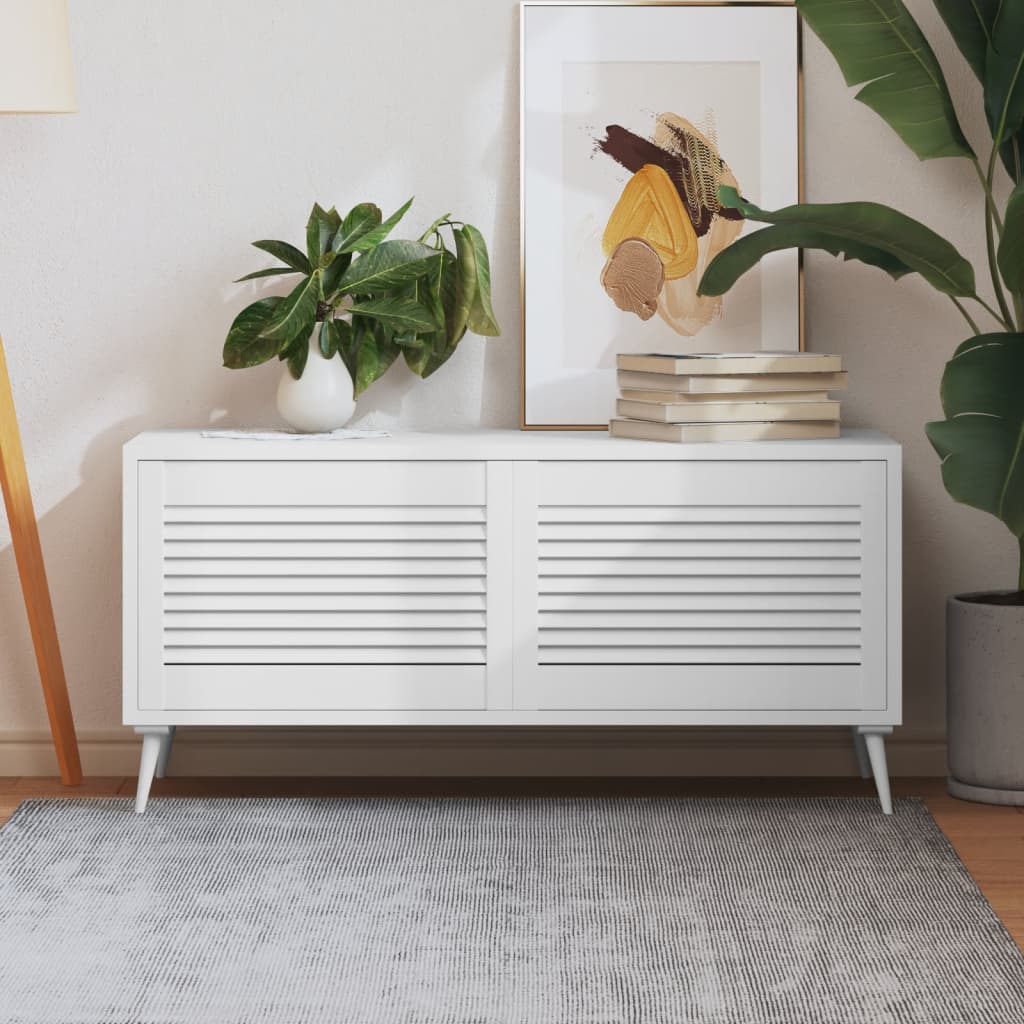 Portes d'armoire Vidaxl avec des lattes 2 pcs 39.5x59.4 cm Bois de pin blanc
