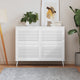 Portes d'armoires Vidaxl avec lattes 4 st 39.5x59.4 cm Bois de pin blanc