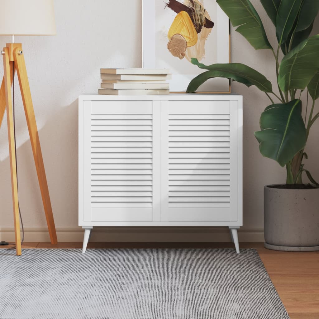 Portes d'armoires Vidaxl avec des lattes 2 pcs 61,5x39.4 cm Bois de pin blanc