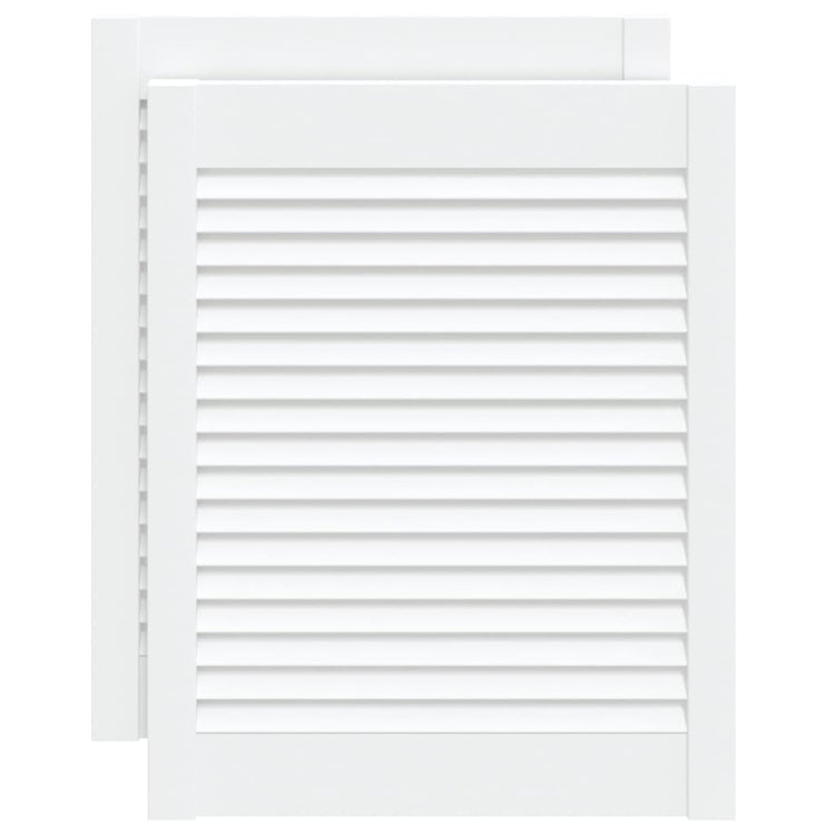 Portes d'armoires Vidaxl avec des lattes 2 pcs 61,5x49.4 cm Bois de pin blanc