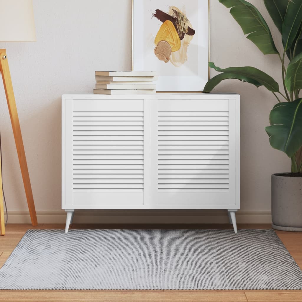 Portes d'armoires Vidaxl avec des lattes 2 pcs 61,5x49.4 cm Bois de pin blanc