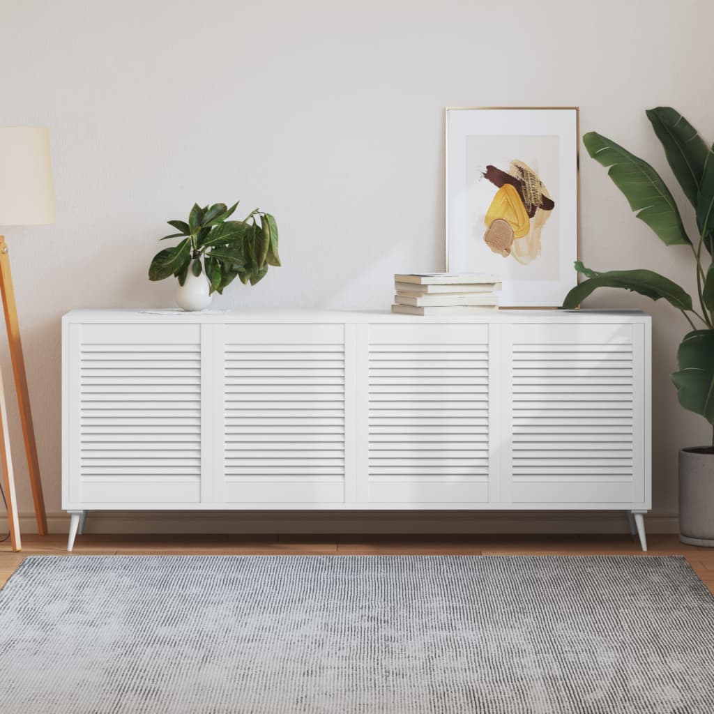 Portes d'armoire Vidaxl avec des lattes 4 pcs 61,5x49.4 cm Bois de pin blanc
