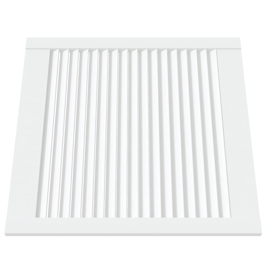Portes d'armoires Vidaxl avec des lattes 2 pcs 61,5x59,4 cm Bois de pin blanc