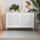 Portes d'armoires Vidaxl avec des lattes 2 pcs 61,5x59,4 cm Bois de pin blanc