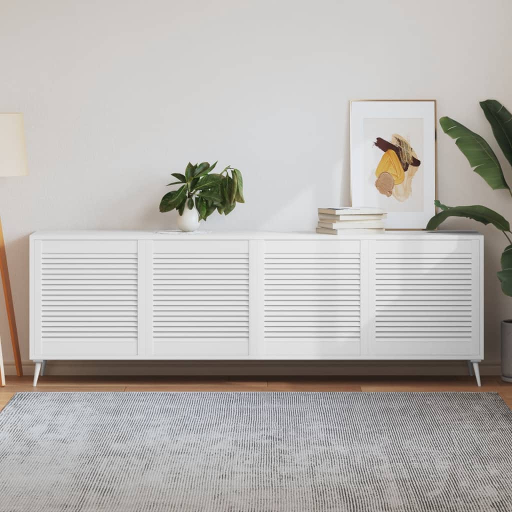 Portes d'armoires Vidaxl avec des lattes 4 pcs 61,5x59,4 cm Bois de pin blanc