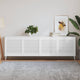 Portes d'armoires Vidaxl avec des lattes 4 pcs 61,5x59,4 cm Bois de pin blanc