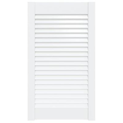 Porte d'armoire Vidaxl avec lattes 69x39.4 cm Pine solide blanc