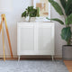 Portes d'armoire Vidaxl avec des lattes 2 pcs 69x39.4 cm Pine solide blanc