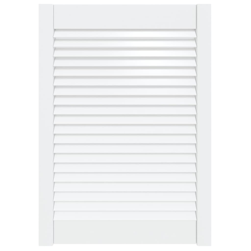 Porte d'armoire Vidaxl avec lattes 69x49.4 cm Pine solide blanc