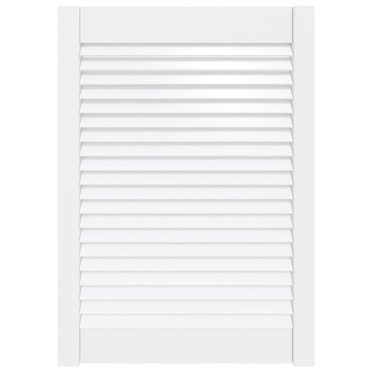 Porte d'armoire Vidaxl avec lattes 69x49.4 cm Pine solide blanc