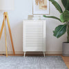 Porte d'armoire Vidaxl avec lattes 69x49.4 cm Pine solide blanc