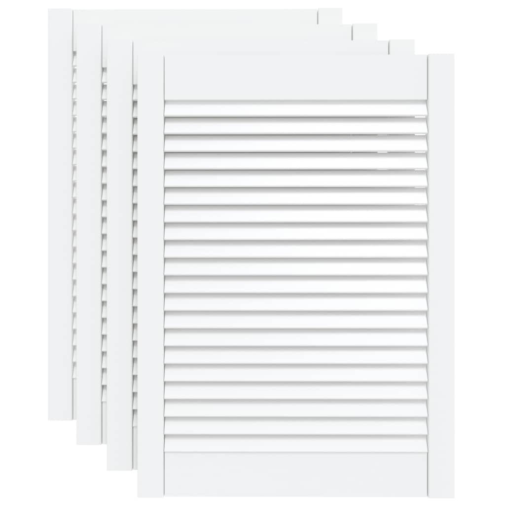 Portes d'armoires Vidaxl avec des lattes 4 pcs 69x49.4 cm Pine solide blanc