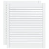 Portes d'armoire Vidaxl avec des lattes 2 pcs 69x59.4 cm Pine solide blanc