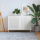 Portes d'armoire Vidaxl avec des lattes 2 pcs 69x59.4 cm Pine solide blanc