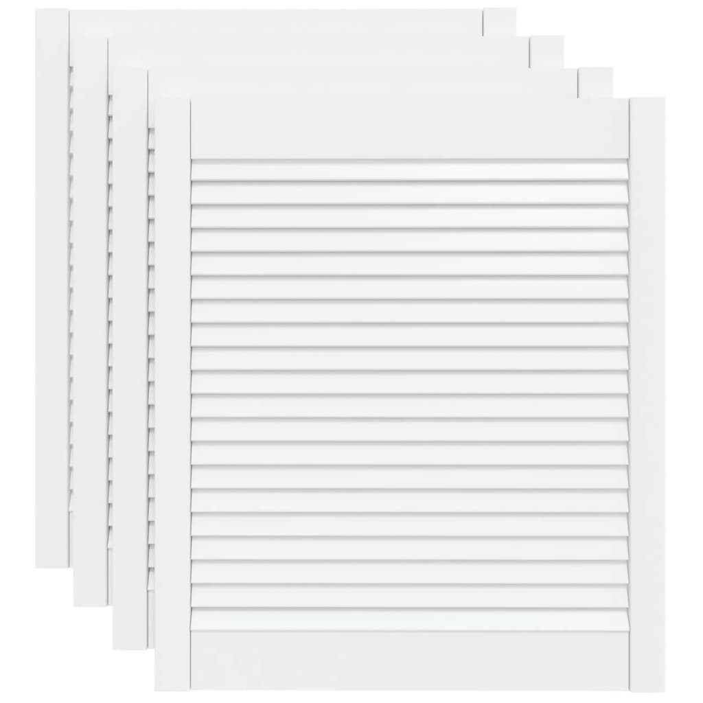 Portes d'armoires Vidaxl avec des lattes 4 pcs 69x59.4 cm Pine solide blanc