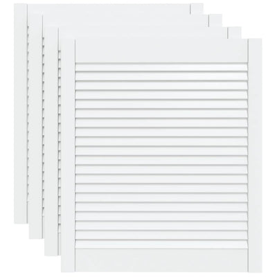 Portes d'armoires Vidaxl avec des lattes 4 pcs 69x59.4 cm Pine solide blanc