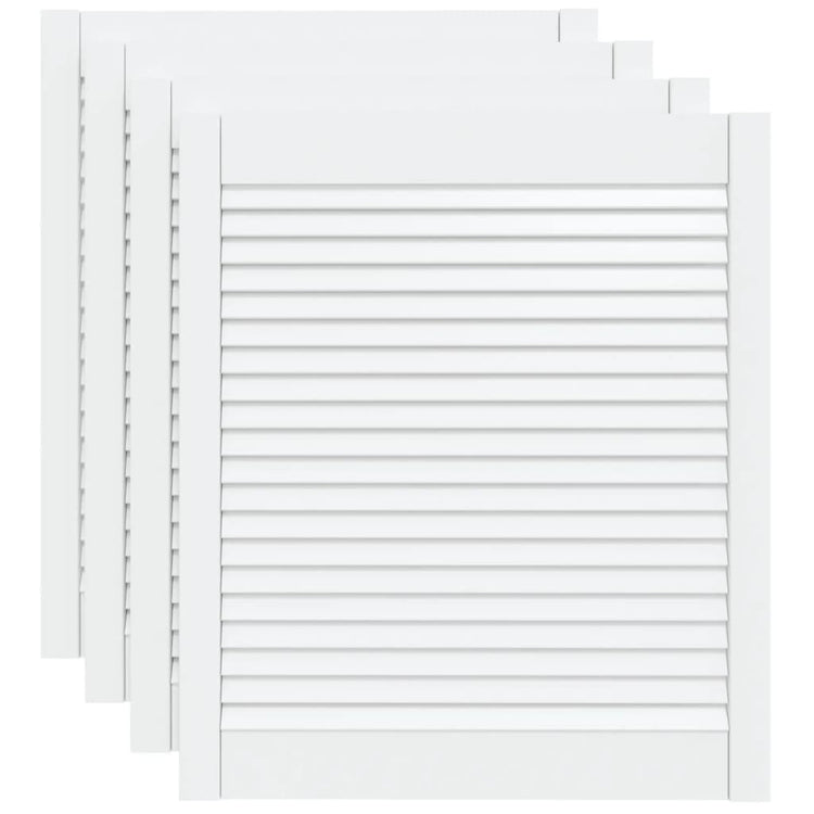 Portes d'armoires Vidaxl avec des lattes 4 pcs 69x59.4 cm Pine solide blanc