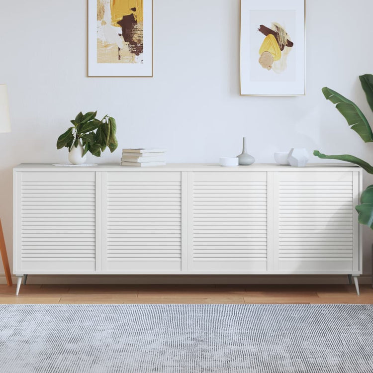 Portes d'armoires Vidaxl avec des lattes 4 pcs 69x59.4 cm Pine solide blanc