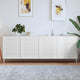 Portes d'armoires Vidaxl avec des lattes 4 pcs 69x59.4 cm Pine solide blanc