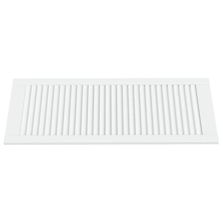 Porte d'armoire Vidaxl avec lattes 99.3x39.4 cm Pine solide blanc