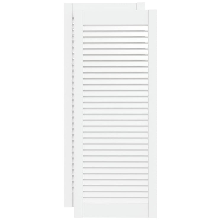 Portes d'armoire Vidaxl avec des lattes 2 pcs 99.3x39.4 cm Bois de pin blanc
