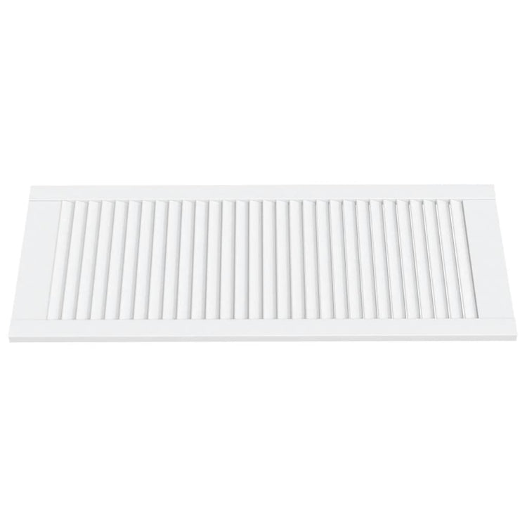 Portes d'armoire Vidaxl avec des lattes 2 pcs 99.3x39.4 cm Bois de pin blanc
