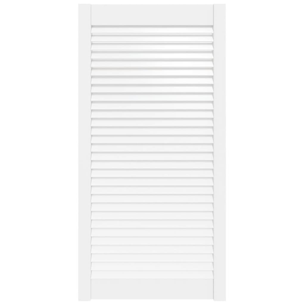 Porte d'armoire Vidaxl avec lattes 99.3x49.4 cm Pine solide blanc