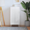 Porte d'armoire Vidaxl avec lattes 99.3x49.4 cm Pine solide blanc