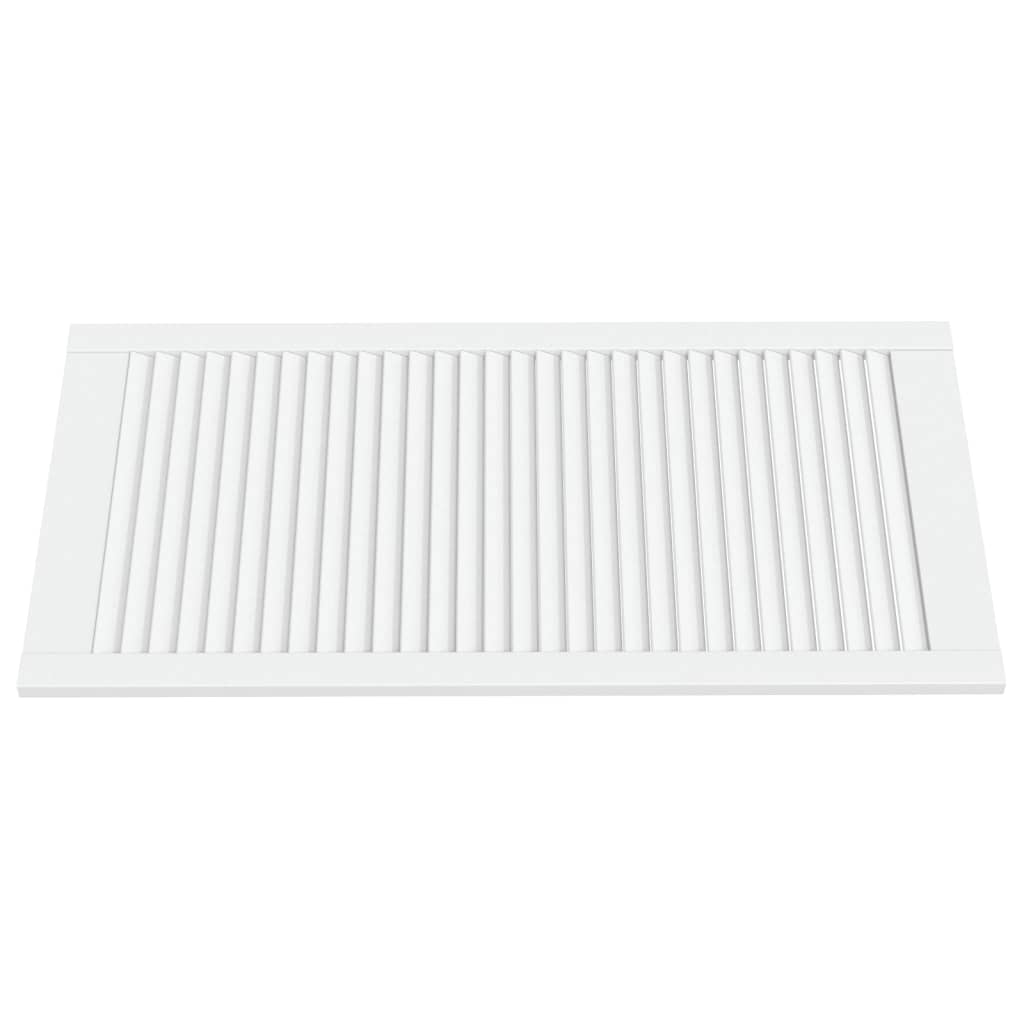 Portes d'armoires Vidaxl avec des lattes 2 pcs 99.3x49.4 cm Bois de pin blanc
