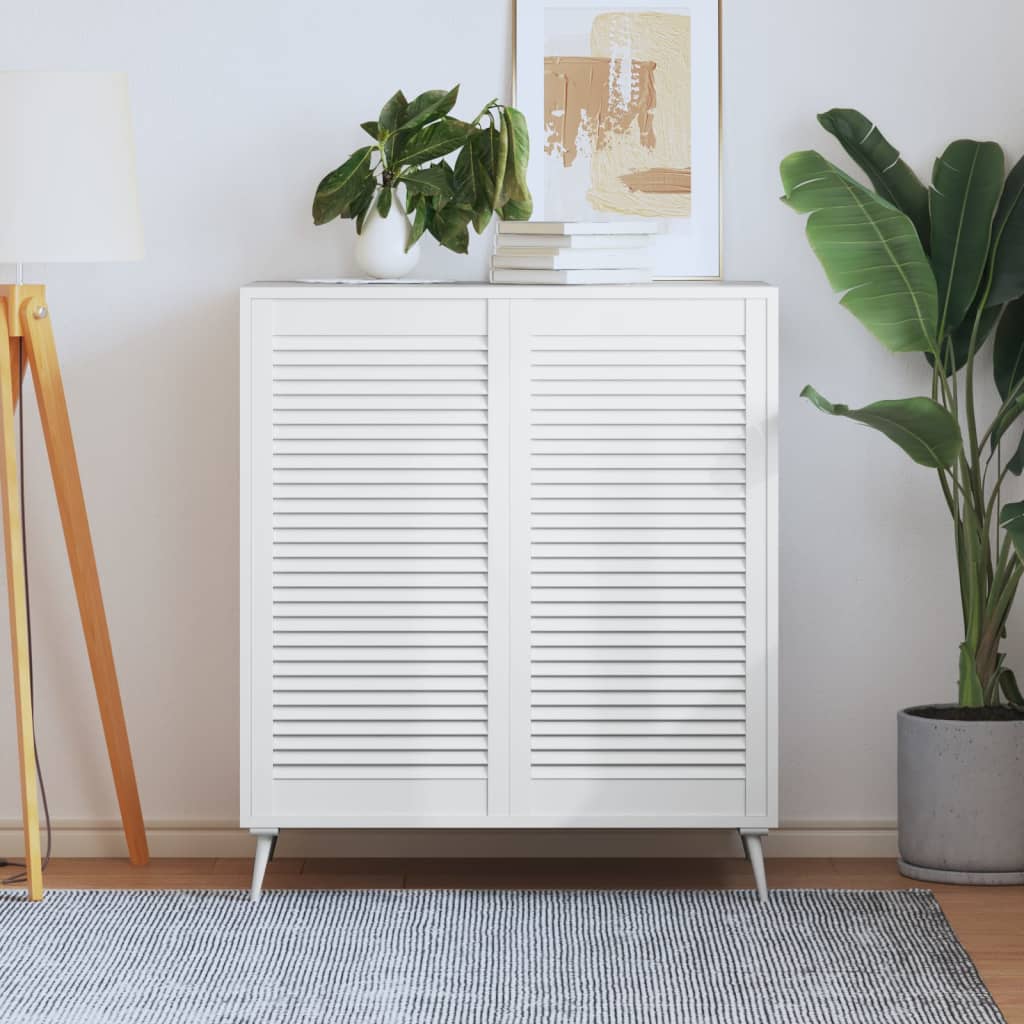 Portes d'armoires Vidaxl avec des lattes 2 pcs 99.3x49.4 cm Bois de pin blanc