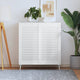 Portes d'armoires Vidaxl avec des lattes 2 pcs 99.3x49.4 cm Bois de pin blanc